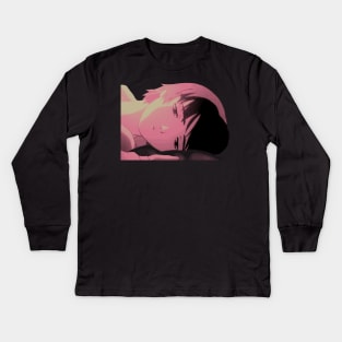 Lain Depressed Kids Long Sleeve T-Shirt